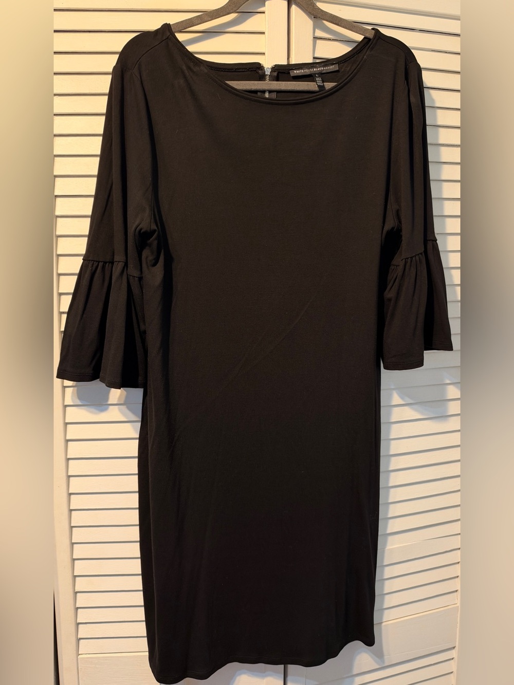White House Black Market Black Bell Sleeve Women's Dress